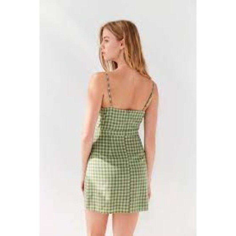 Urban Outfitters Green Emma Plaid Sleeveless Preppy A-line Mini Dress 0